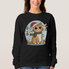 Camiseta de Natal Kitty Santa Aconchegante