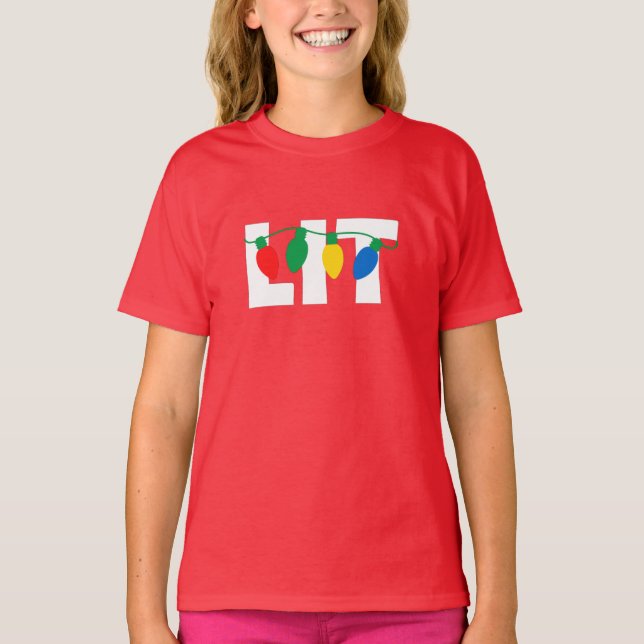 Camiseta de Natal Lit (Frente)