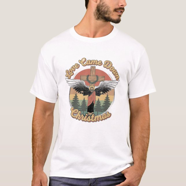 Camiseta de Natal Love Came Down (Frente)