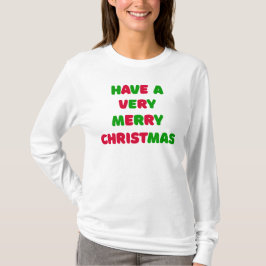 Camiseta de Natal Manga Longa Feminina