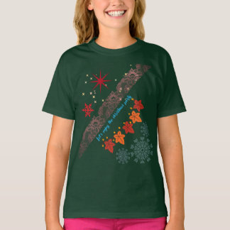 Camiseta de Natal Menina Fofa - Roupa de Festa de