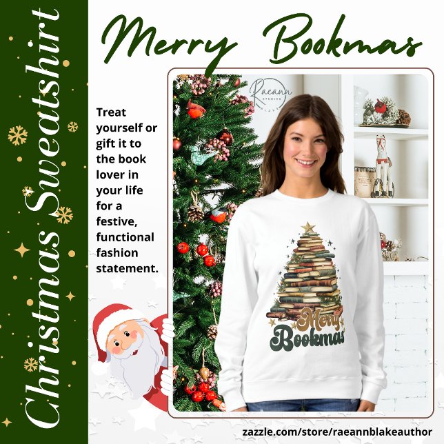 Camiseta de Natal Merry Bookmas (Criador carregado)