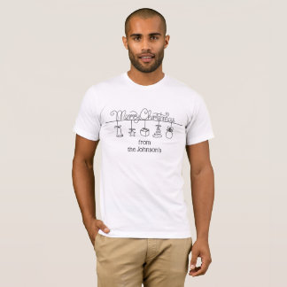 Camiseta de Natal Mínima para Homens