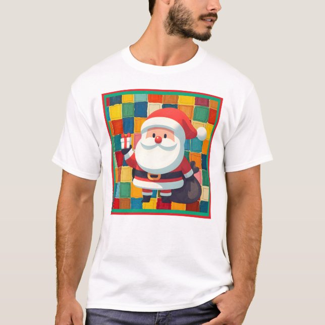 camiseta de natal moderna da abstrato Art Patterme (Frente)