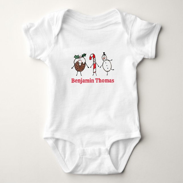 Camiseta de Natal, Neve e Camiseta de Canas Doces (Frente)
