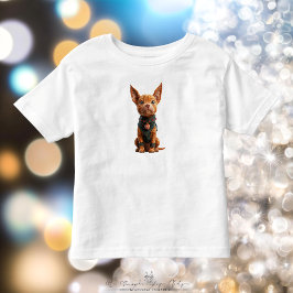 Camiseta de Natal para Bebê Bom Menino Cachorro