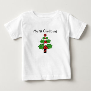 Camiseta de Natal para bebês no primeiro Natal