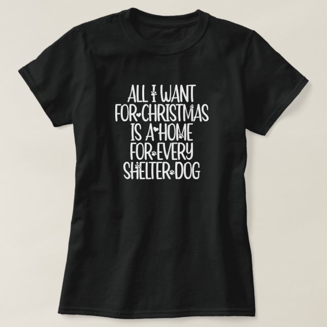 Camiseta de Natal para Cães de Abrigo (Frente do Design)