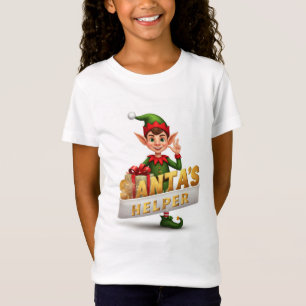 Camiseta de Natal para Crianças Auxiliares de papa