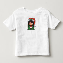 Camiseta de Natal para menina pequena