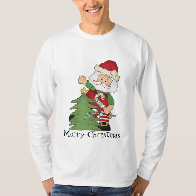 Camiseta de Natal para Papais noeis de Natal (Frente)