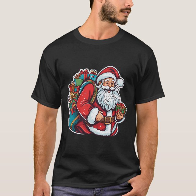 Camiseta de Natal para rapazes | Tee de Festas Fes (Frente)