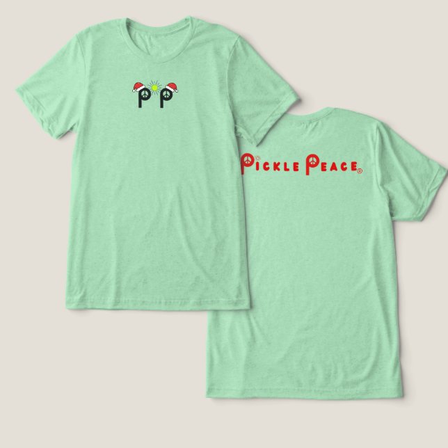 camiseta de Natal pickle peace (Design Frente e Verso)