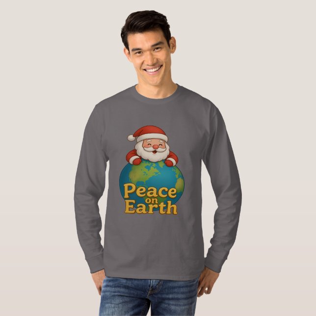 Camiseta de Natal Presente de Férias do Papai Noel (Frente Completa)