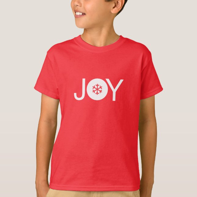 Camiseta de Natal Red e White Kids (Frente)