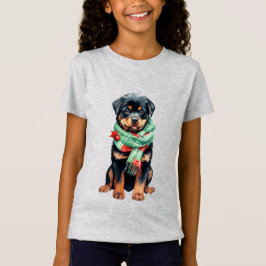 Camiseta de Natal Rottweiler - Feriado Divertido