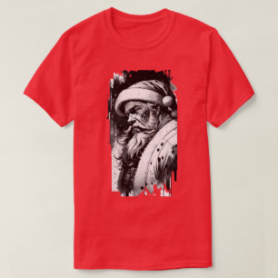 Camiseta de Natal Santa Claus Black Ink