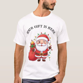 Camiseta de Natal “Seu Presente Está Aqui” do Papa