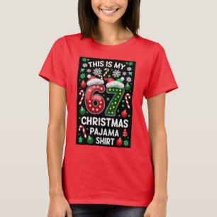 Camiseta de Natal Six Seven 6 7 Meme Camisa de Fes