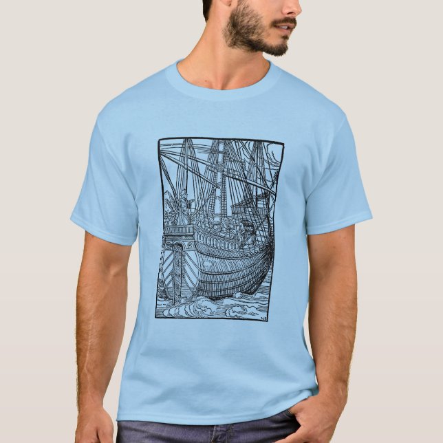Camiseta de navio à vela Galleon (Frente)