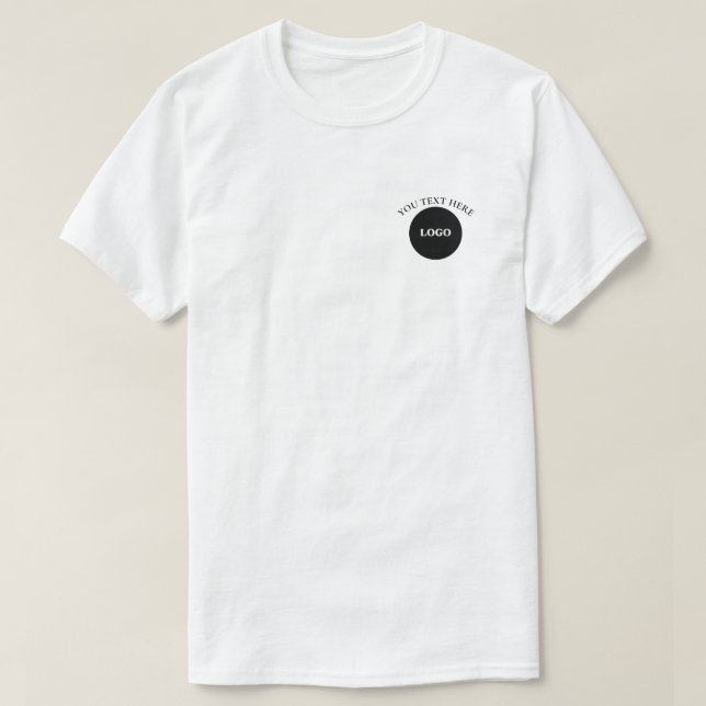 Camiseta de negócios com logotipo personalizado (Frente do Design)