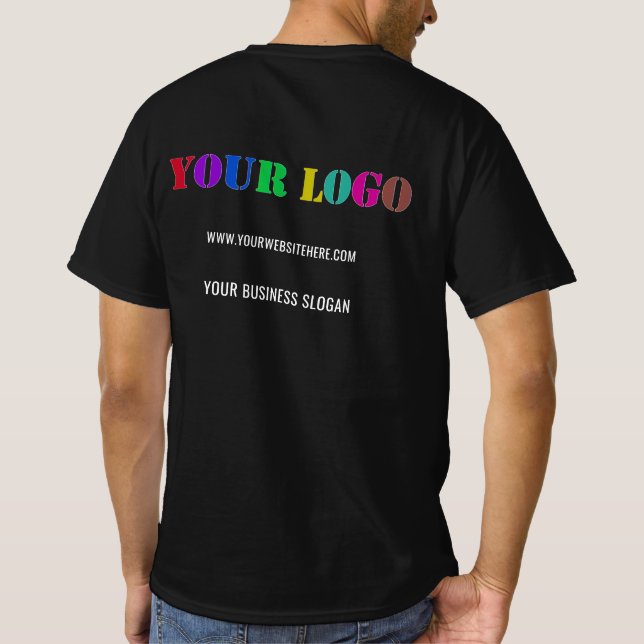 Camiseta de negócios com logotipo personalizado da (Verso)