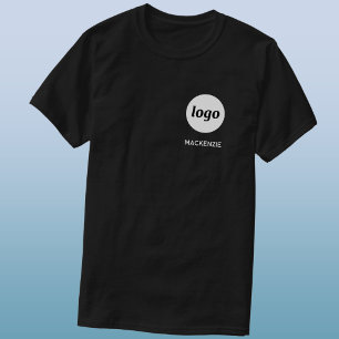 Camiseta de negócios com nome ou texto simples