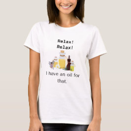 Camiseta de negócios de óleo essencial Relax