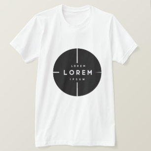 Camiseta de negócios simples com logotipo e texto