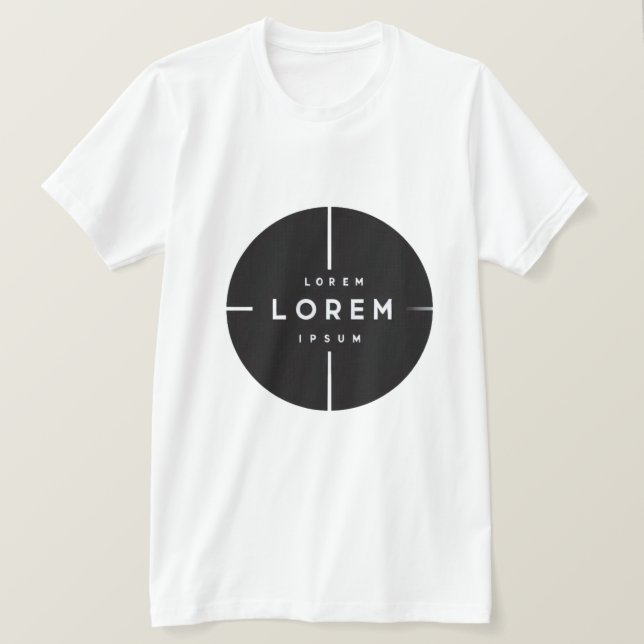 Camiseta de negócios simples com logotipo e texto  (Frente do Design)