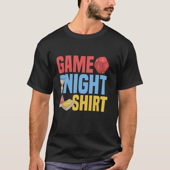 Camiseta de Noite de Jogo  Jogos de Tabuleiro Noit (Frente)