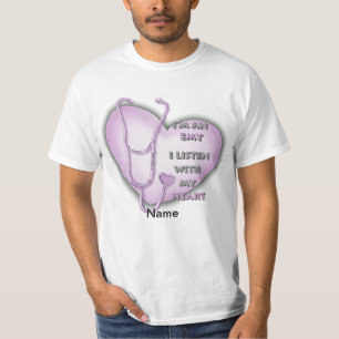 Camiseta de nome personalizado EMT roxo