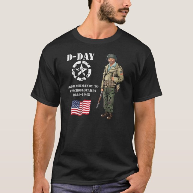 Camiseta De Normandy, France, 1944 até Pilsen, Czechosl (Frente)