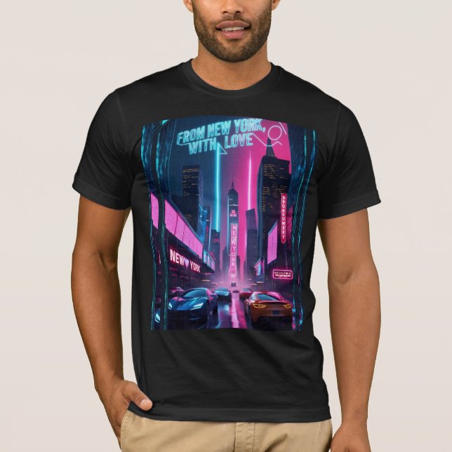 Camiseta De Nova Iorque, com amor - Orgulho NYC Negrito (Frente)