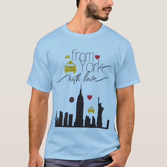 Camiseta De Nova Iorque, com amor - Pulso de Cidade (Frente)