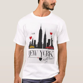 Camiseta De Nova Iorque, com amor - Times Square Brilhante