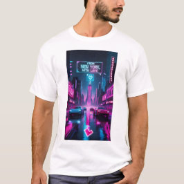 Camiseta De Nova Iorque, com sonhos de Neon Love