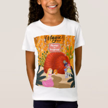 Camiseta de Nova Jersey, das Meninas em Andamento