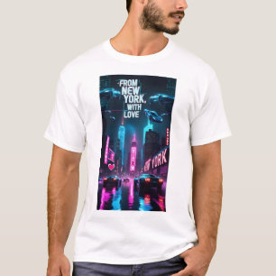 Camiseta De Nova York, com Love Manhattan Nights GlamouR