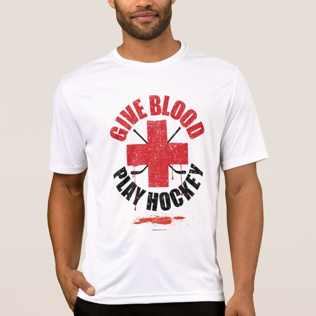 Camiseta Dê o hóquei v1 do jogo do sangue (Frente)