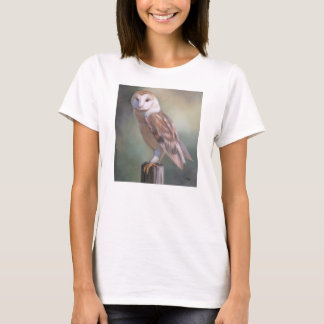 Camiseta De "o T das mulheres da pintura da coruja celeiro
