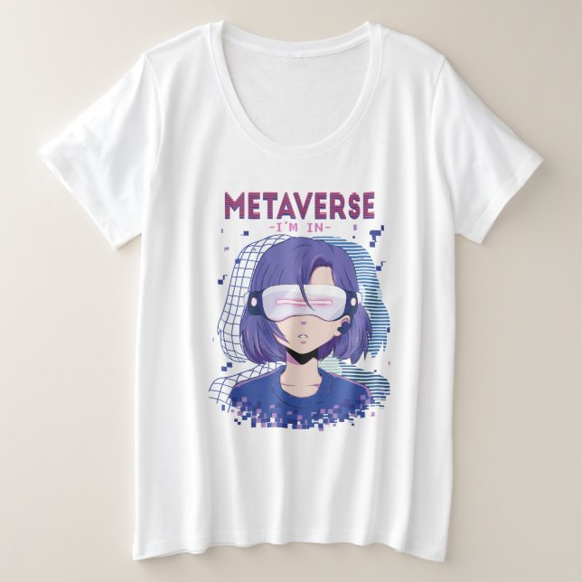 Camiseta de óculos de realidade virtual de menina  (Frente do Design)