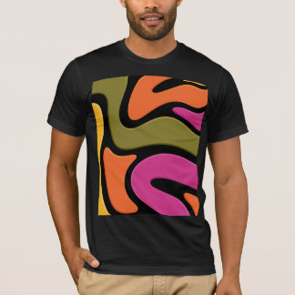 Camiseta de onda de cor abstrata.