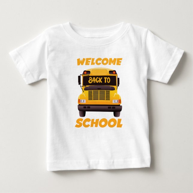 Camiseta de Ônibus Escolar de Volta à Escola (Frente)