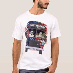 camiseta de ônibus feliz halloween Pessoas da fest