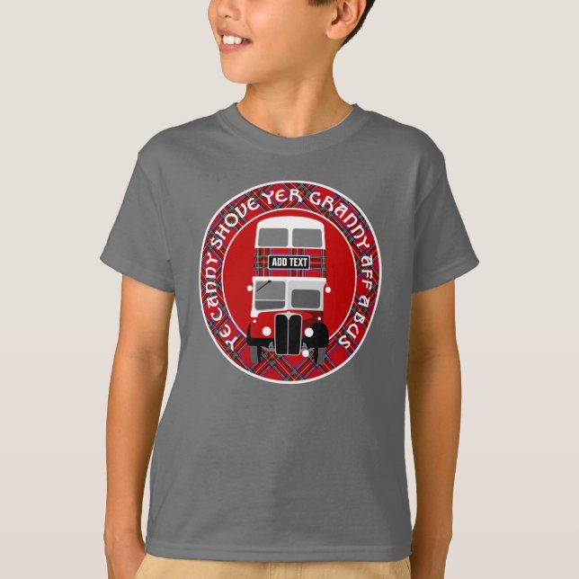 Camiseta de ônibus xadrez vintage personalizada (Frente)