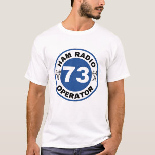 Camiseta de Operador de Rádio Amador 73 Azul