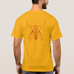 Camiseta de ouro da linha Red Ghost Dance Buffalo