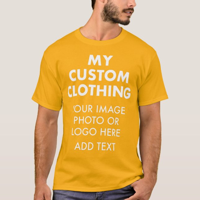 Camiseta de ouro personalizada para HOMENS (Frente)