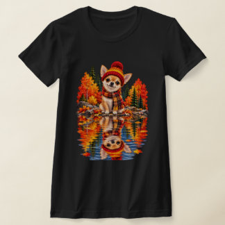 Camiseta de Outono de Chihuahua Fofo Amante de Cac